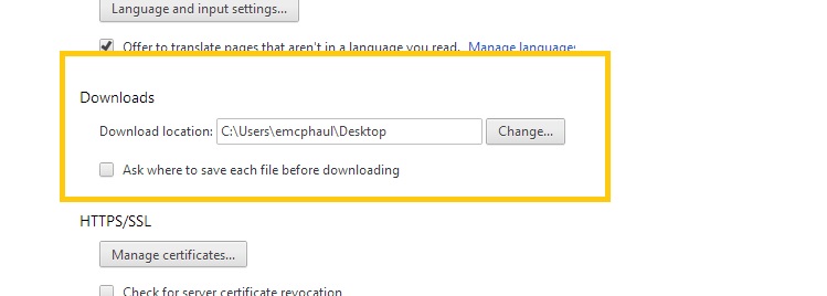 syncterm default download path